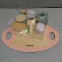 Wooden Tea Set for Little Girls Play Food Pretend Play Kitchen Accessories for 3 4 5 Years Old Girls and Boys Toddler Princess Tea Time Party Food Toys