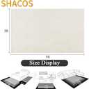 SHACOS Soft Cozy Fluffy Abstract Geometric High Low Pile Area Rugs 3'x5' Non Slip Washable Scandinavian Minimalist Rug Modern Carpet for Living Room Bedroom Bathroom, Cream