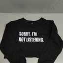 G-Amber Girls Long Sleeve Sweatshirts Kids Crop Print Funny Letters Fashion Pullover Tops (6-8 Years, Black1)