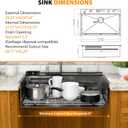 Mocoloo 30 Inch Black Honeycomb Waterfall Kitchen Sink Drop in, 30x19 Inch Stainless Steel Workstation Sink 16 Gauge Topmount Single Bowl LED Display Sink with Complete Kit, 30"x19" Piano Key
