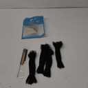 DAIXI 0.6cm and 0.2cm 0.4cm 0.8cm Options 6 Inch 40 Strands 100% Real Human Hair Dreadlock Extensions for Man/Women Handmade Permanent Loc Extensions Bundles Can Be Dyed Bleached Curled Twisted