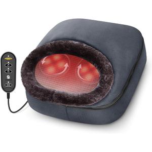 COMFIER Shiatsu Foot Massager with Heat- Kneading Back Massager with Heating Pad, Heated Foot Warmer, Electric Feet Massager Machine for Plantar Fasciitis,Neuropathy, Stress Relief (Gray)