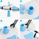 2026 Enhanced TidyMister Pool Vacuum Head with Wheels,Steering Handle Swimming Pool Vac with Side Brush & Rotatable Hose Adapter(Safe for Vinyl Liner) for Inground & Above Ground Pools - Triangle