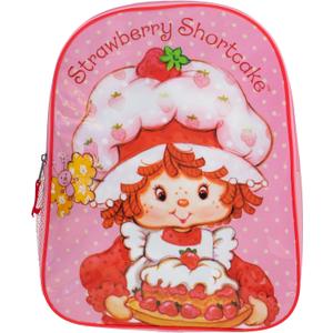AI ACCESSORY INNOVATIONS Strawberry Shortcake Kids Backpack, 15" Elementary School Girls Book Bag with Padded Straps, Pink