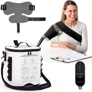 Cold Therapy Machine with Programmable Timer, Portable-Ice Machine-for-Shoulder-After-Surgery, Shoulder Replacement Recovery System, Cryotherapy Pain Relief w/Compression Pad