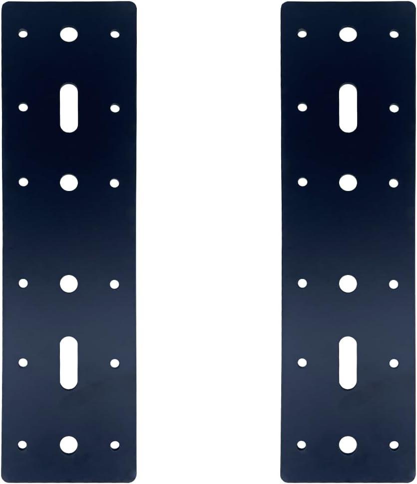 2PCS 11" X 3" Straight Steel Flat Plate,Heavy Duty Mending Plate Joining Connecting Brackets, I Strap Metal Plate.Fit 4x4,6x6 for Repair House,Furniture,Pavilion,Straight Flat Plate for tress framing