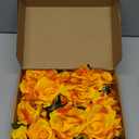 Waydress 30 Packs 4 Inch Flower Hair Clip Rose Hair Accessories Floral Hairpin Brooch Flowers Pin Brooch for Bridal Headpiece Accessories Wedding(Orange)