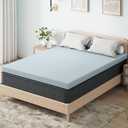 OhGeni 2 Inch King Memory Foam Mattress Topper Pad with Cover, Soft Bed Cover with Anti-Slip Base, Enhanced with Cooling GelPremium Comfort for Sleep & Back Pain Relief, Removable & Washable