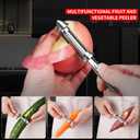 MAD SHARK Vegetable Peeler, Potato Peelers, I-Shaped Ultra Sharp Stainless Steel Blades Peelers, Orange Peeler for Kitchen, Veggie, Fruit, Garlic, Carrot, Apple Peeling 2pcs