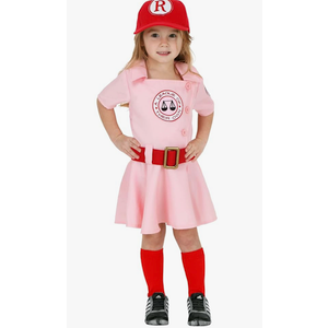 Fun Costumes A League of Their Own Toddler Dottie Baseball Costume - Pink - 2T