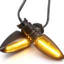 LED Motorcycle Turn Signals: Flashing Front Rear Turn Signals lights for YAMAHA - 12V Amber Motorcycle Turn Signal indicator for YAMAHA MT07 03 09 YZF R1 R3 R6 XSR700 900 FZ1 XSR125