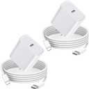 iPhone 16 15 Charger Fast Charging, 2Pack 20W USB C Wall Charger Blocks Adapter Cube with Fast Charging USB C Cable Quick Charge Cord for iPhone 16/16 Plus/16 Pro/16 Pro Max/16e/15/15 Pro Max/iPad Air