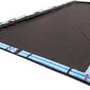 Blue Wave Bronze 25 ft x 45 ft Rectangular Winter In Ground Pool Cover  Blocks Debris & Sunlight with 8-Year Protection for Off-Season - With Solid Polyethylene Shield, 4 ft Overlap, Cable, Winch