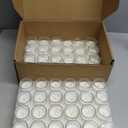 Housecret 48 Pack Warm White Unscented Clear Glass Filled Votive Candles. Hand Poured Wax Candle Ideal Gifts for Aromatherapy Spa Weddings Birthdays Holidays Party