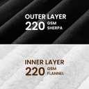 Heated Electric Blanket Wearable Throw - Heated Wearable Robe with Sleeves and Foot Pockets - Heating Blanket with 10-Level Heating Auto-Off Flannel Heated Hoodie for Adults(50''x75'', Black)