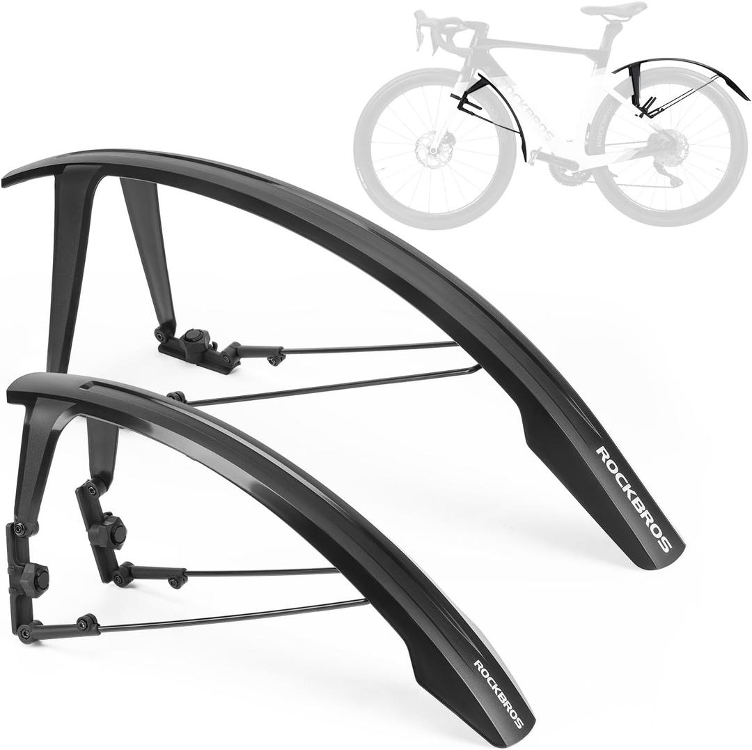 ROCKBROS Adjustable Bike Fender Set Fits 700c/26-27.5", One Size