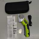 Cordless Electric Scissors Box Cutter 2 Rotary Blades  4V Duty Rechargeable Cardboard Cutter, Storage Box & Fabric Scissor With Safety Lock, USB Cable  For Plastic, Carpet, Leather, DIY Crafts