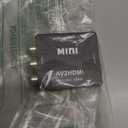 RCA to HDMI Converter, 1080P Mini RCA Composite CVBS AV to HDMI Video Audio Converter Adapter, Supports PAL/NTSC for N64 Wii PS2 PS3 Xbox VHS VCR Camera DVD - with HDMI Cable