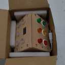 Sound and Light Busy House Wooden Montessori Busy Board, Light Switch Games Toddler Sensory Toys Montessori Toys for 3+ Year Old Gifts for Boys and Girls