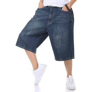 IDEALSANXUN Baggy Jean Shorts for Men Jorts Casual Loose Fit Long Denim Shorts (30)