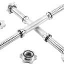 Threaded Dumbbell 12.6/14.2/15.7/18.1/19.7inch(30/35/40/46/50cm) Handles/Adjustable Dumbbell Bar Handles - Fit 1 inch Standard Weight Plate - Weightlifting Accessories - Sold in Pair