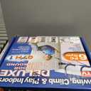 Gym1 6-Piece Doorway Gym Indoor Playground - 6-Piece, Blue - Indoor Playset with Sensory Swing, Pull-Up Bar & Rings, Trapeze, Ladder & Knotted Rope