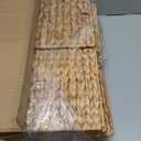 12x12x10 Water Hyacinth Storage Basket Large, Folding Cube Woven Wicker Storage Basket for Shelves, Pantry Baskets Organization and Storage, Kitchen Storage Baskets, Large Rattan Basket Set of 3