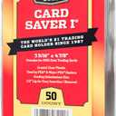 Cardboard Gold Card Saver 1-50 Count - Semi Rigid Card Holder, Trading Card Protectors - PSA-Approved Cardsaver for Baseball, Trading, Sports Cards - Card Sleeves, Binder, & Storage Box Compatible
