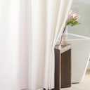 Ivory Waffle Fabric Shower Curtain: Beige Cream Heavy Duty Textured Shower Curtains for Bathroom - 256 GSM Water Repellent Washable Thick Polyester Cloth Bath Curtain - 72x72