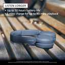 Sony WH-CH520 Wireless Headphones Bluetooth On-Ear Headset with Microphone and up to 50 Hours Battery Life with Quick Charging, Blue