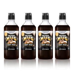 SodaStream Mug Root Beer Zero New Pour Bottle Drink Mix (440ml, Pack of 4)