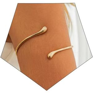 CJIAYUJEW Minimalist Arm Cuff for Women Gold Arm Cuff Upper Arm Layered Arm Bracelet Stackable Arm Bangle Jewelry for Women Men