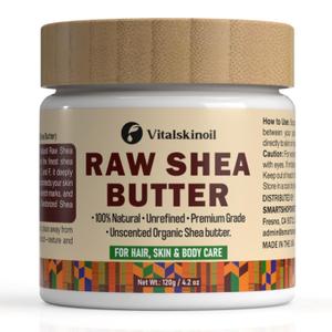 Shea Butter - African Raw 100% Natural Unrefined, Unscented Moisturizer, for Hair Skin and Body Care, 5.29 oz