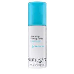 Neutrogena Hydro Boost Hydrating Makeup Setting Spray with Hyaluronic Acid, Setting Spray for Smooth, Dewy Skin, Fragrance Free, Non-Comedogenic & Hypoallergenic, 3.4 fl. oz