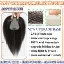 Hair Toppers for Women Real Human Hair, 12 Inch 360 3D Upgrade Middle Part Toppers for Women with Thinning Hair (3 Clips-12 Inch-Dark Brown)