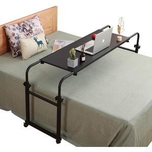 Overbed Table with Wheels Overbed Desk Over Bed Desk King Queen Bed Table Overbed Laptop Table Over Bed Table with Wheels(Black)