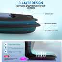 1.97" Extra Thick Kayak Seat, High Back Support Padded Kayak Seats, Universal Paddle Board Seat for SUP with Upgraded Alloy Clips, Heavy Duty Seat for Canoe, Fishing, Sit on Top