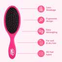 Wet Brush Detangling Brush, Original Detangler Brush (Pink) - Wet & Dry Tangle-Free Hair Brush for Women & Men - No Tangle Soft & Flexible Bristles for Straight, Curly, & Thick Hair (1 Count (Pack of 1))