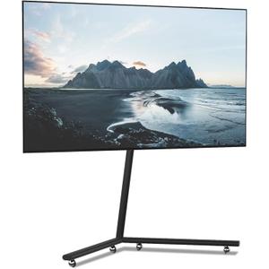 Rolling TV Stand Mount for 40” to 70” TVs up to 88 lbs, Height Adjustable TV Stand Mount Max VESA 600x400, Mobile TV Floor Stand on Wheels, TV Stands for Living Room, Bedroom, Office