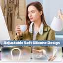 Kakashi 6000mAh Portable Neck Fan Rechargeable, Bladeless Operated Wearable Personal Fan with 3 Speeds, 360Cooling Leafless Hanging Neck Fan Blow Cold Air for Travel Outdoor (White)