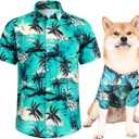Dog Shirts Hawaii Dog Clothes for Small Medium Large Dogs Owner and Pet Shirts are Sold Separately (5XL-(85.1-110lb)-Chest~40.9" for Pets)