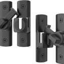 2 Pcs Degree Barn Door Latch, 180/90 Sliding Barn Door LockSliding Gate Latch Lock for Cabinets, Barn Door, Bathroom, Gardenr Doors (Black)