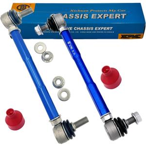 9.84-11.81' m10 Modified Front Sway Stabilizer Bar End Drop Link 2 Pcs Left & Right Aluminium Self Adjustable 360 Degree Swivel With Length And Angle Maintenance Vehicle X253010 250-300 Blue