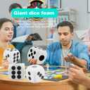 2 Pack 8 Inch Jumbo Foam Dice Soft Funny Giant Dice Cubes with Number Dots for Classroom Games Math Teaching Party Games Family (Color Style 1)