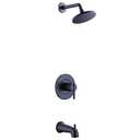 Glacier Bay Dorind Single-Handle 1-Spray Tub and Shower Faucet in Matte Black (Valve Included)