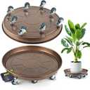 PACETAP 2Pack 20'' Extra Large Plant Stand with Lockable Wheels, Heavy-Duty Metal Plant Caddy with Casters for Indoor and Outdoor