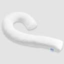 Body Pillow for Adults - Soft Long Bed Pillows Insert for Sleeping - Shredded Memory Foam & Removable Washable Cover - Swan Shaped Side Sleeper Pregnancy Pillow 49 Inch (White)