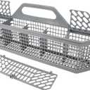 ForeverPRO WD28X10128 Dishwasher Silverware Basket Replacement - Durable Dishwasher Basket, Compatible with GE Dishwasher Silverware Basket - Flaps Open Design, 5 Spaces