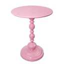 Benkyo Black Round End Side Table Modern Metal Pedestal Spindle Side Tables for Living Room BedroomBlack