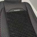 Beaded seat covers for cars - Breathable with Massage, Anti-Sweat, and Back Support Features - Wooden beaded seat covers for trucks Sedans, SUVs - car seat beads Universal Fit (1 Unit - Royal Black)